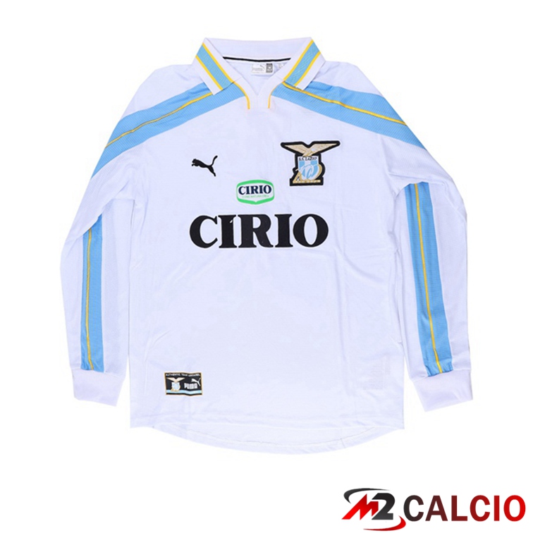 Maglie Calcio SS Lazio Retro Seconda Manica Lunga Bianco 1999-2000