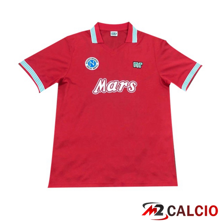 Maglie Calcio SSC Napoli Terza Retro Retro Rosso 1988-1989
