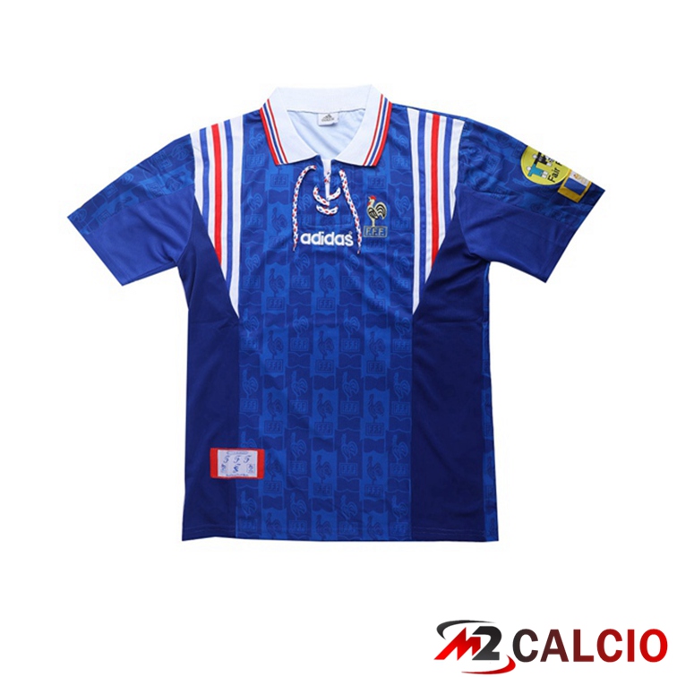 Maglie Calcio Francia Retro Prima Blu 1996