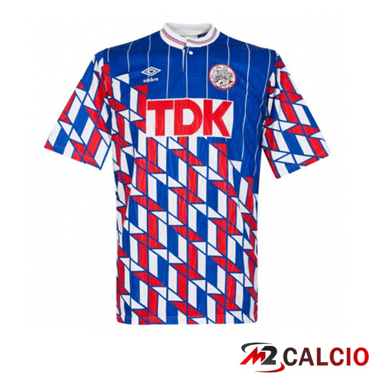 Maglie Calcio AFC Ajax Retro Seconda Blu Rosso 1989-1990