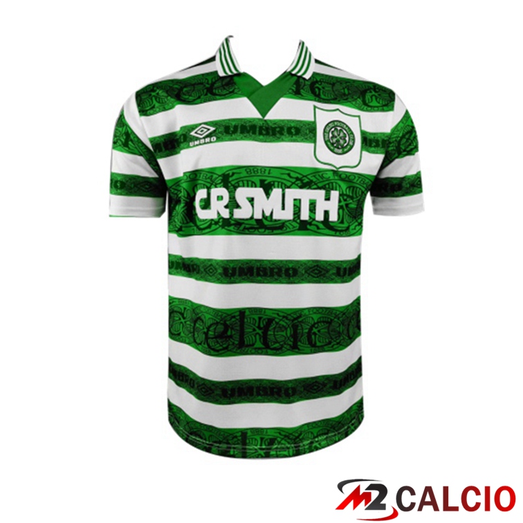 Maglie Calcio Celtic FC Retro Prima Verde Bianco 1995-1997