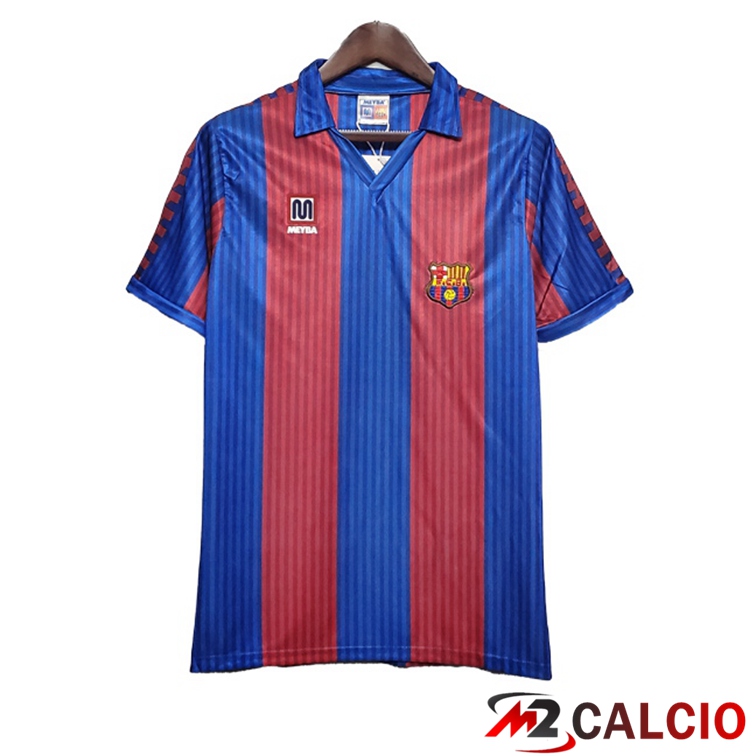 Maglie Calcio FC Barcellona Retro Prima Rosso Blu 1990-1991