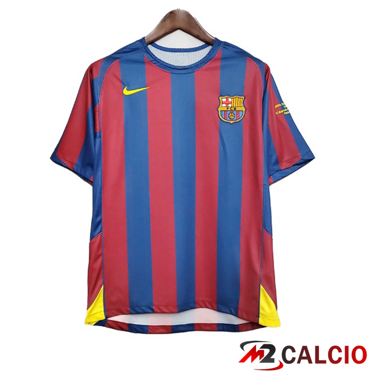 Maglie Calcio FC Barcellona UEFA Champions League Retro Prima Blu 2006