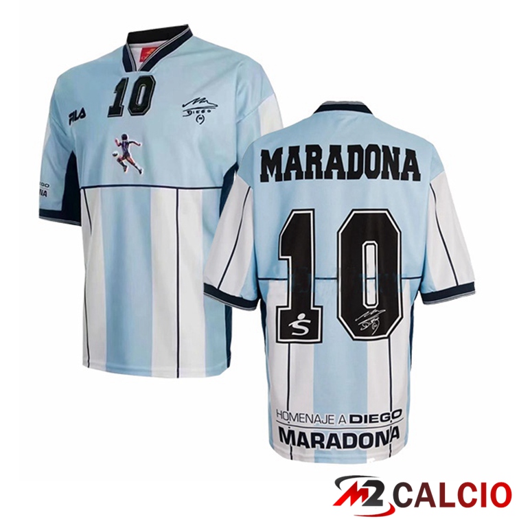 Maglie Calcio Argentina Diego Maradona 10 Testimonial Retro 2001