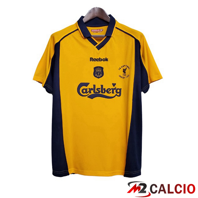 Maglie Calcio FC Liverpool Retro Seconda Giallo 2000-2001