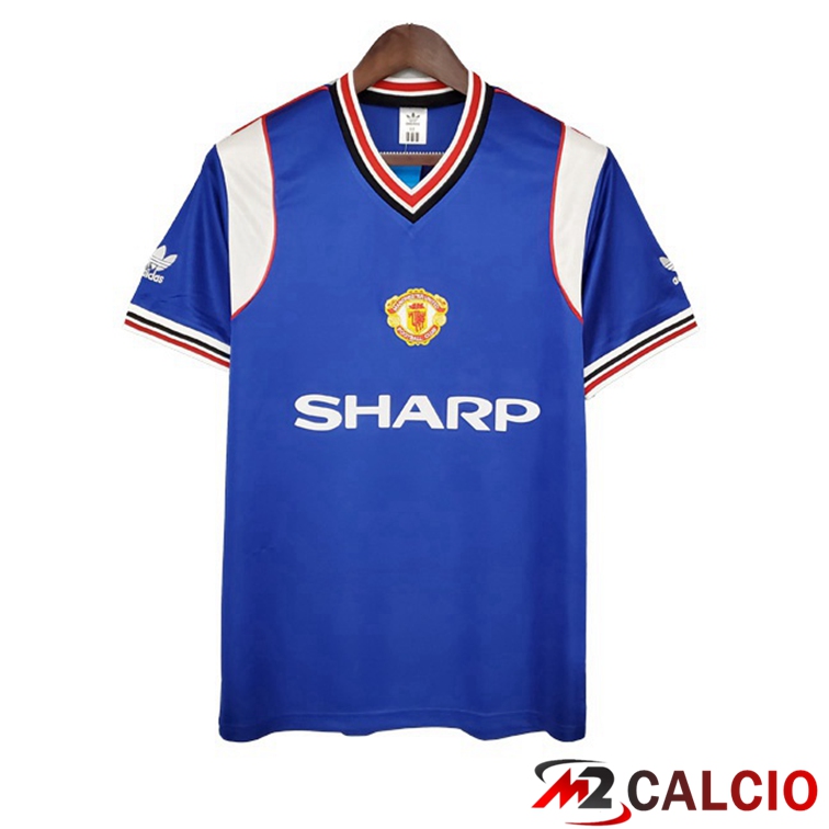 Maglie Calcio Manchester United Terza Retro Blu 1986-1986