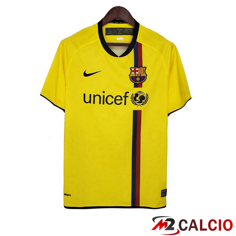 Maglie Calcio FC Barcellona Retro Seconda Giallo 2008-2009
