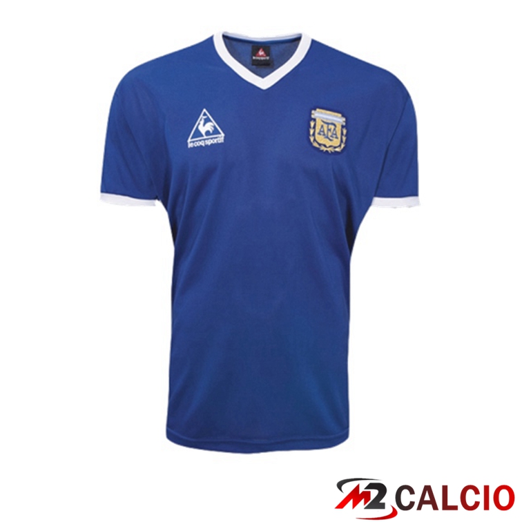 Maglie Calcio Coppa del Mondo Argentina Retro Seconda Blu 1986