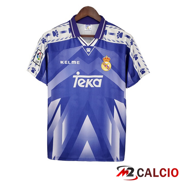 Maglie Calcio Real Madrid Retro Seconda Blu 1996-1997