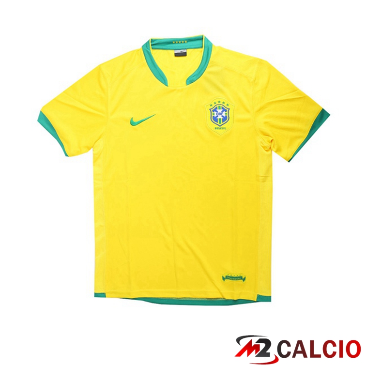 Maglie Calcio Brasile Retro Prima Giallo 2006