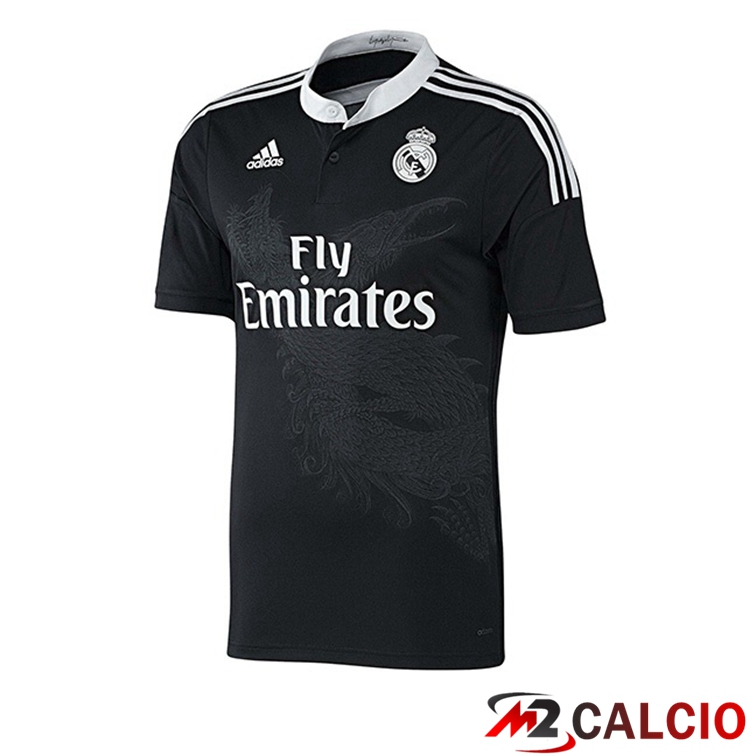 Maglie Calcio Real Madrid Terza Retro Nero 2014-2015