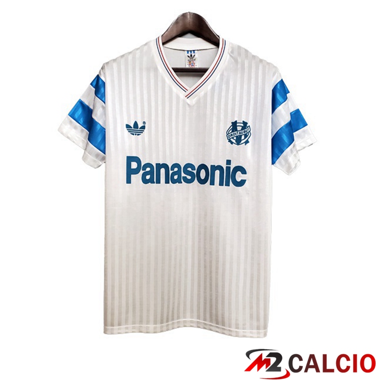 Maglie Calcio Marsiglia OM Retro Prima Bianco 1990