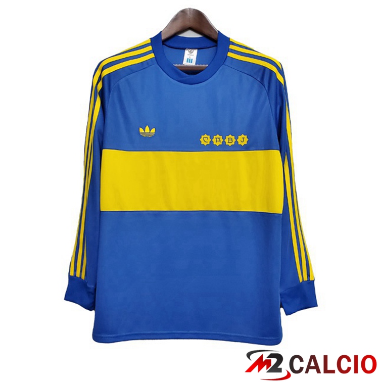 Maglie Calcio Boca Juniors Retro Prima Manica Lunga Blu 1981