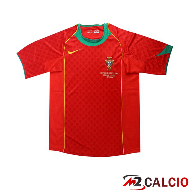Maglie Calcio Portogallo Retro Prima Rosso 2004