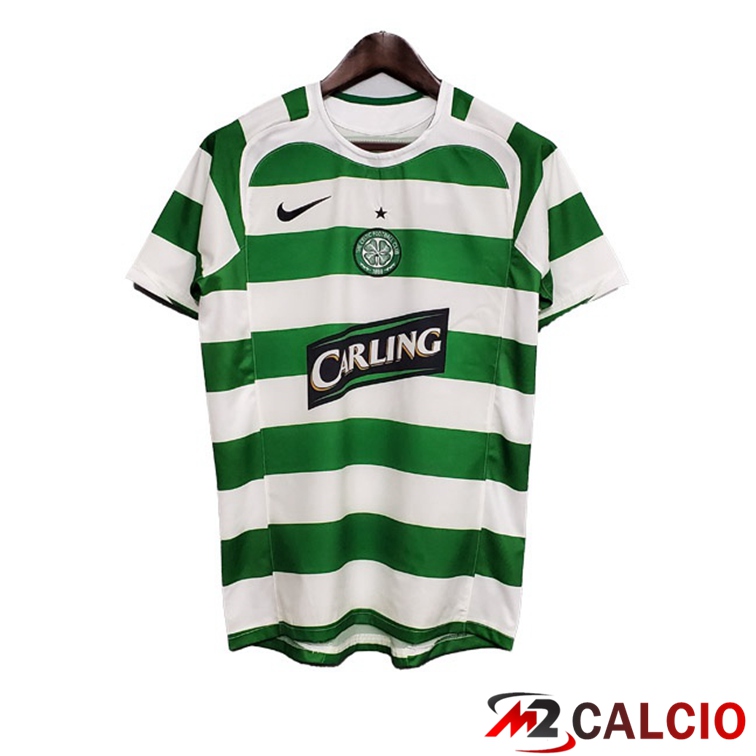 Maglie Calcio Celtic FC Retro Prima Verde Bianco 2005-2006