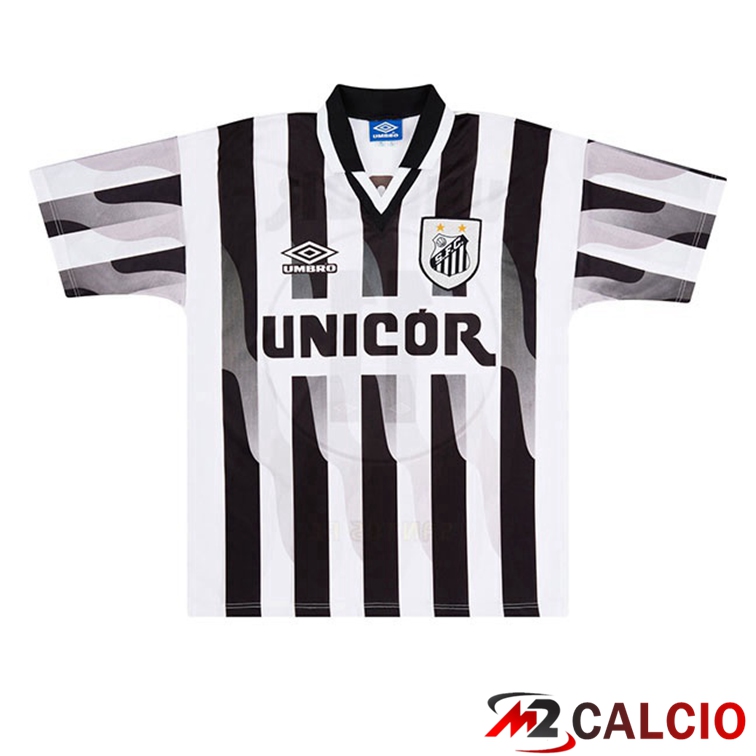 Maglie Calcio Santos FC Retro Seconda Nero Bianco 1998