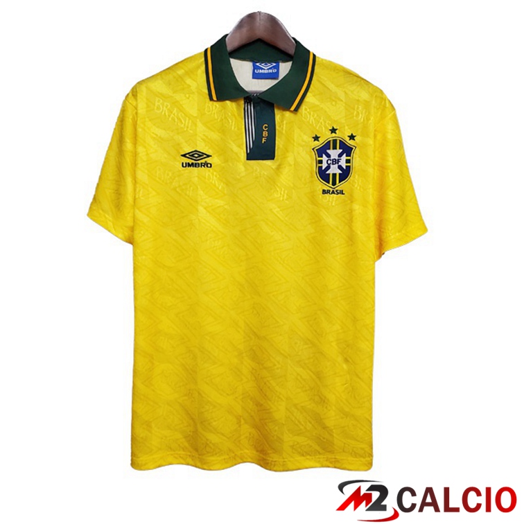 Maglie Calcio Brasile Retro Prima Giallo 1991-1993