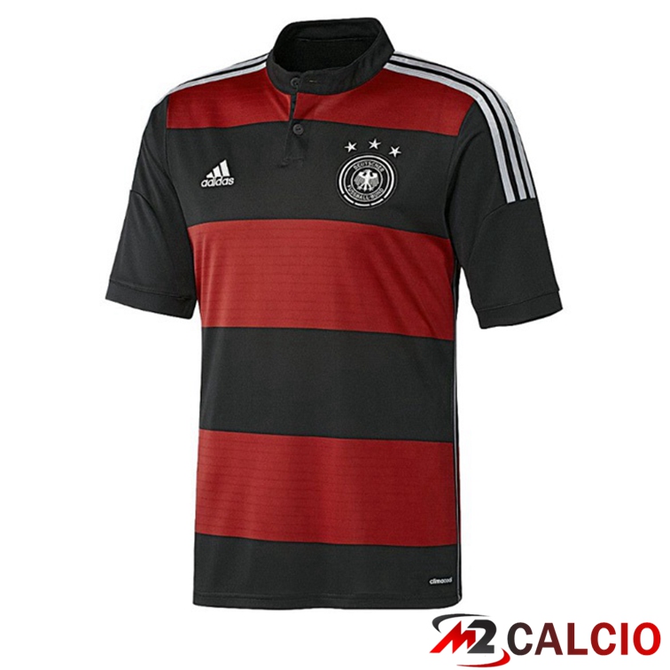 Maglie Calcio Germania Retro Seconda Nero Rosso 2014