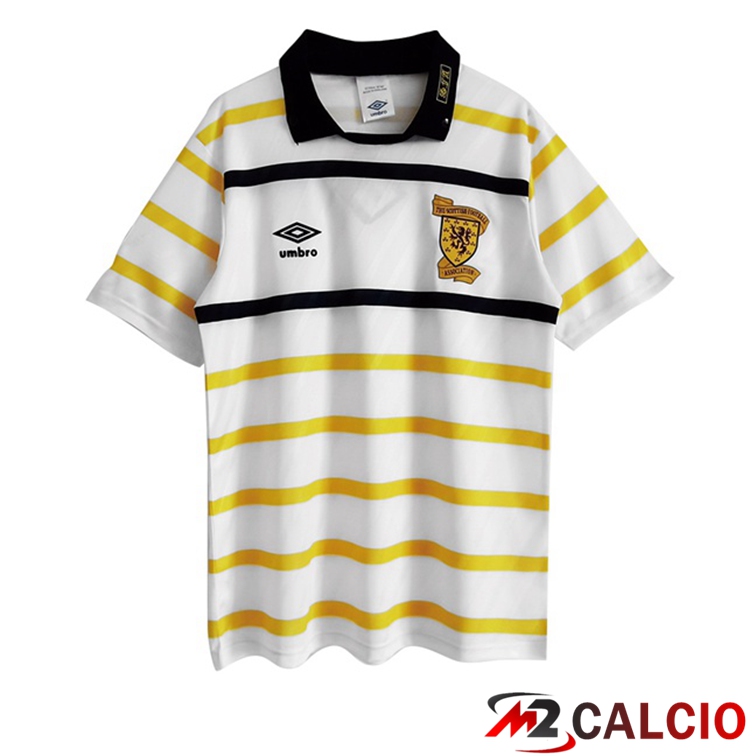 Maglie Calcio Scozia Retro Seconda Giallo Bianco 1988-1991