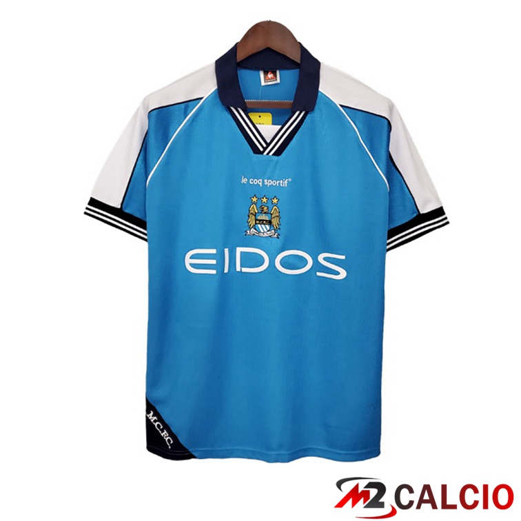 Maglie Calcio Manchester City Retro Prima Blu 1999-2001