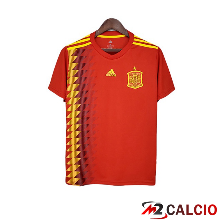 Maglie Calcio Spagna Retro Prima Rosso 2018