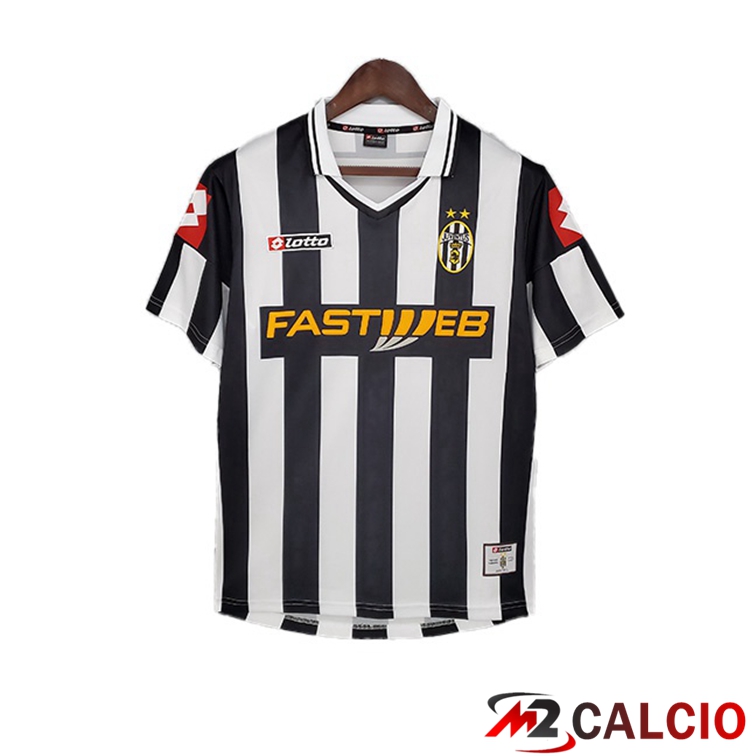 Maglie Calcio Juventus Retro Prima Nero Bianco 2001-2002