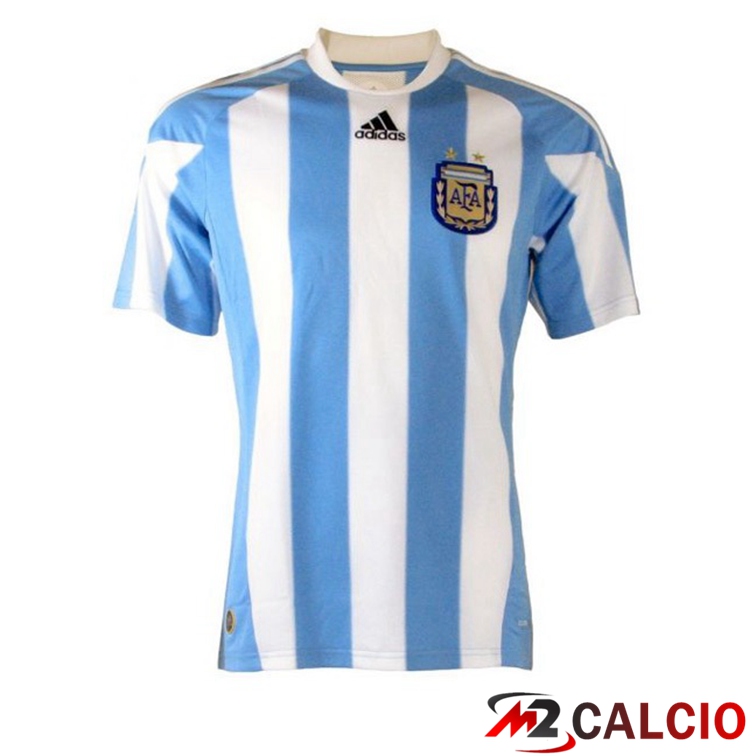 Maglie Calcio Argentina Retro Retro Prima Blu Bianco 2010