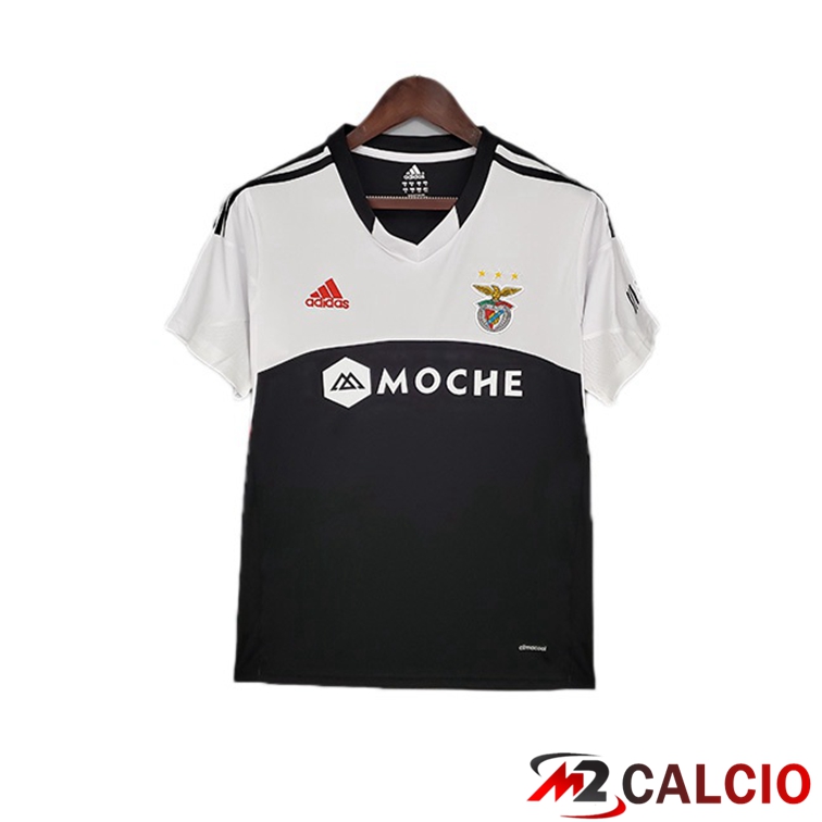 Maglie Calcio S.L Benfica Retro Seconda Bianco Nero 2013-2014
