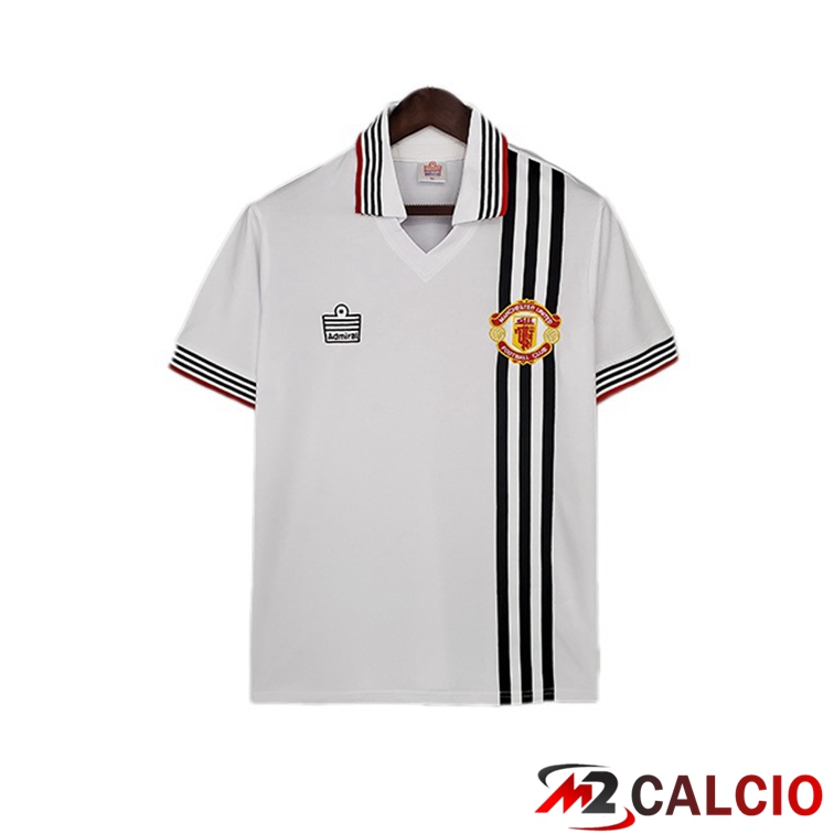 Maglie Calcio Manchester United Retro Seconda Bianco 1975-1980