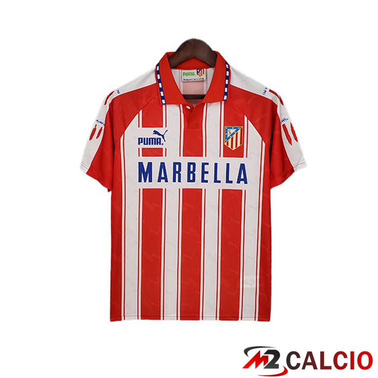 Maglie Calcio Atletico Madrid Retro Prima Rosso Bianco 1994-1995