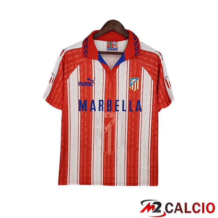 Maglie Calcio Atletico Madrid Retro Prima Rosso Bianco 1995-1996