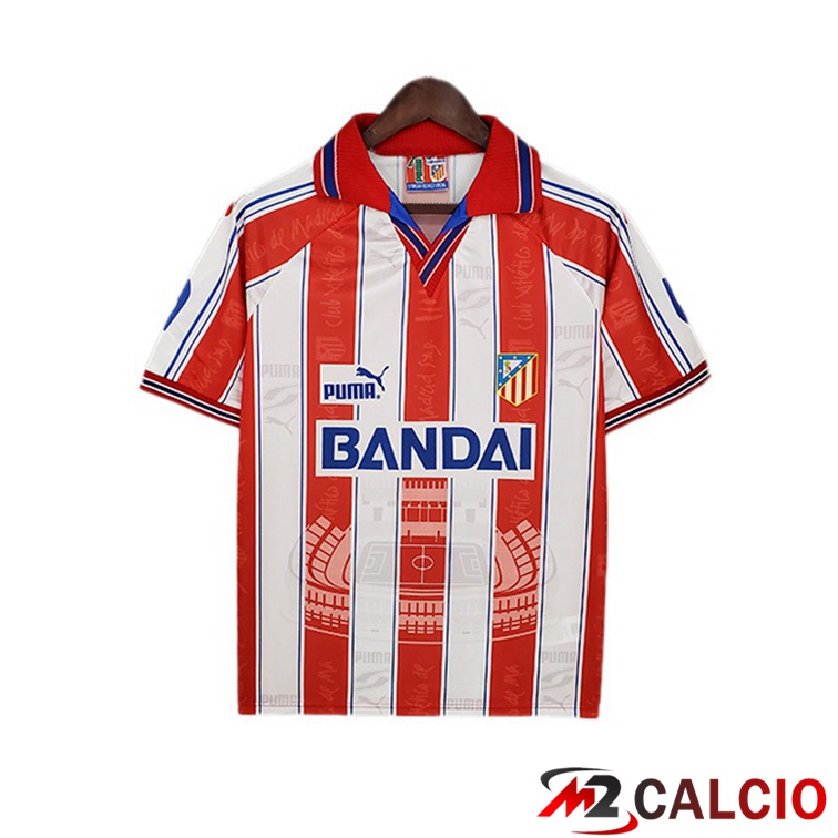 Maglie Calcio Atletico Madrid Retro Prima Rosso Bianco 1996-1997