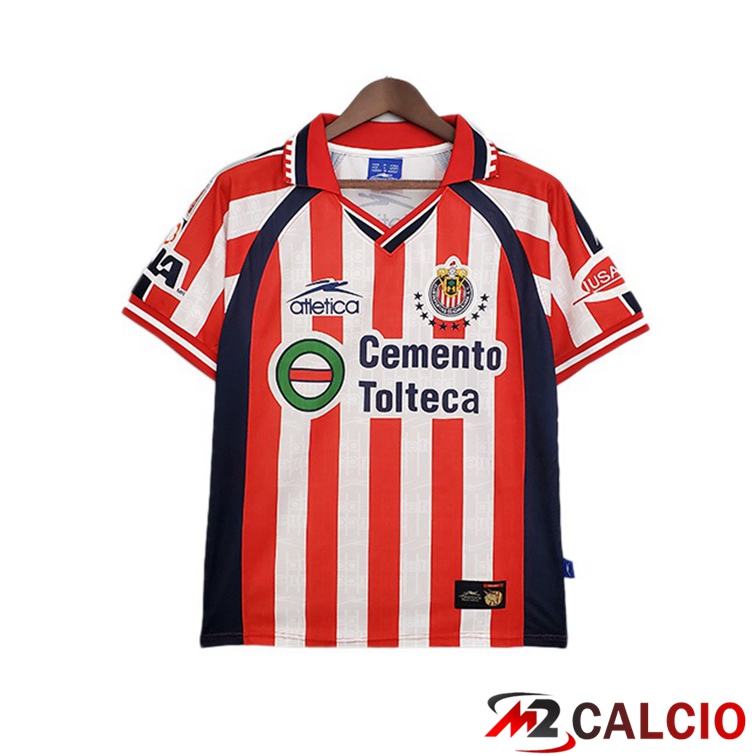 Maglie Calcio CD Guadalajara Retro Prima Rosso Bianco 1999-2000