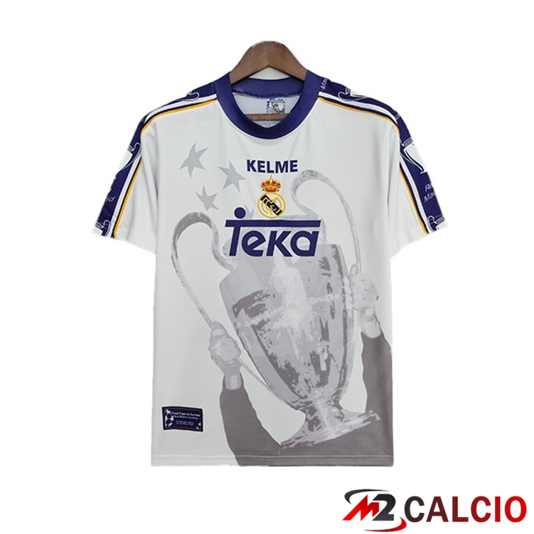 Maglia Real Madrid Retro Prima 7 Champions Bianco 1997-1998
