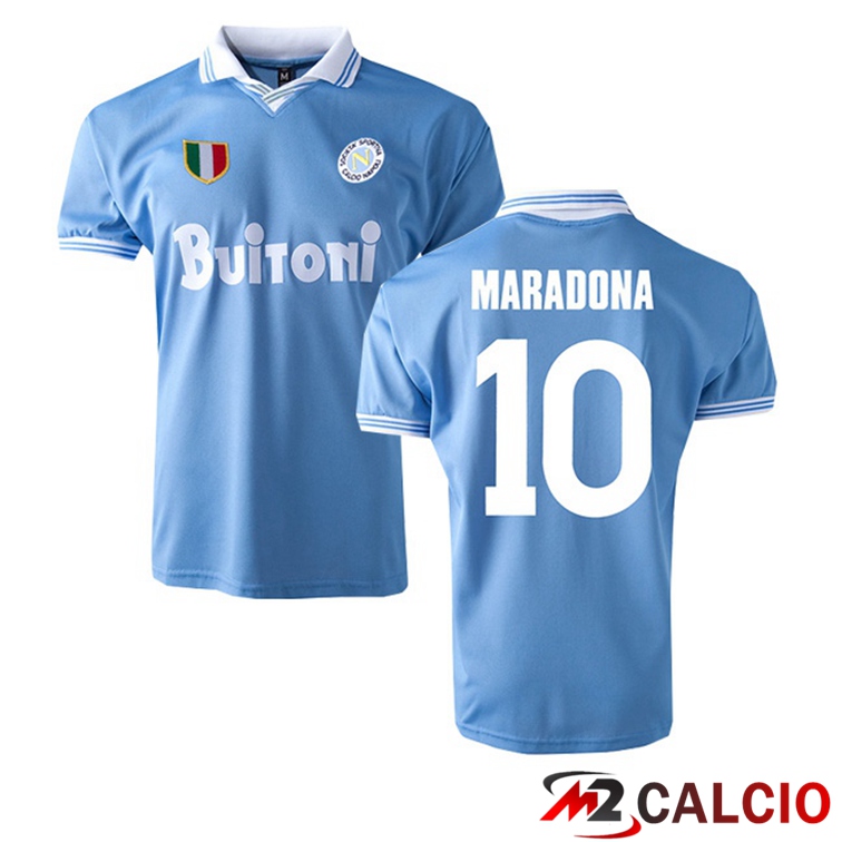 Maglie Calcio SSC Napoli Retro Prima MARADONA #10 1986-1987