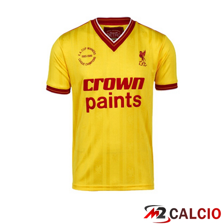 Maglie Calcio FC Liverpool Retro Seconda Giallo 1985-1986
