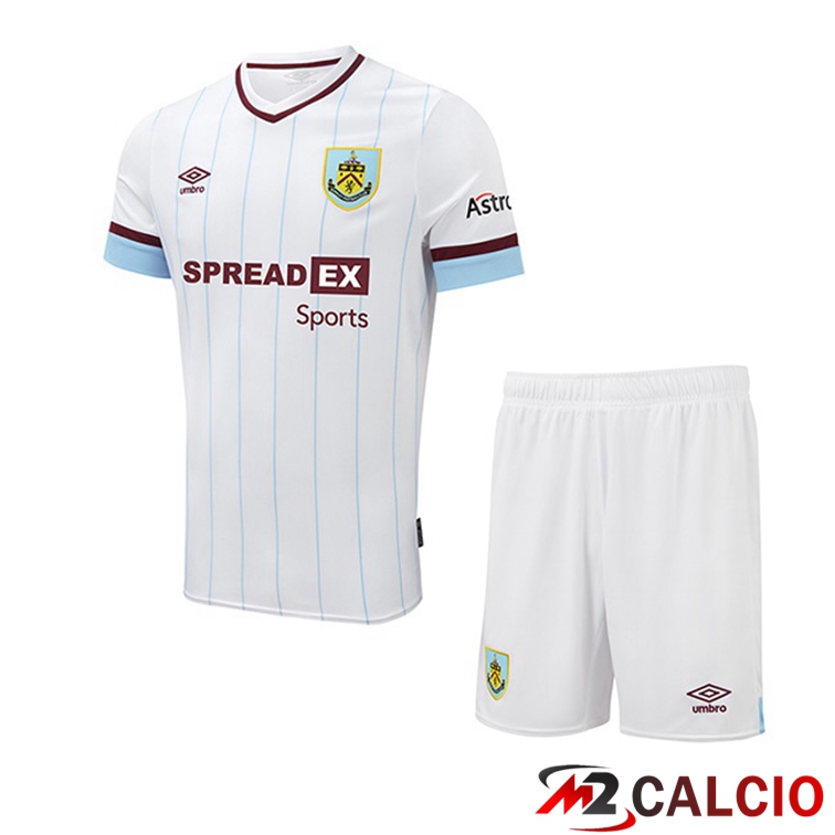 Maglia Burnley Bambino Seconda Bianco Marron 2021/22