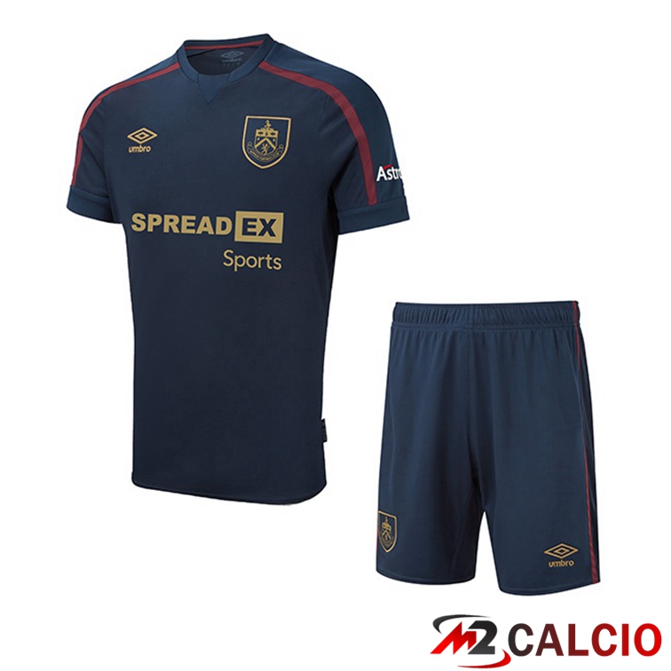 Maglia Burnley Bambino Terza Blu Marron 2021/22