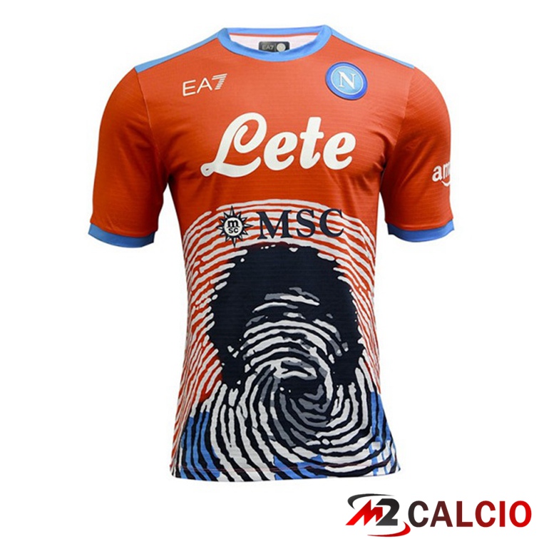 Maglia Calcio SSC Napoli MARADONA Limited Edition Rosso 2021/2022