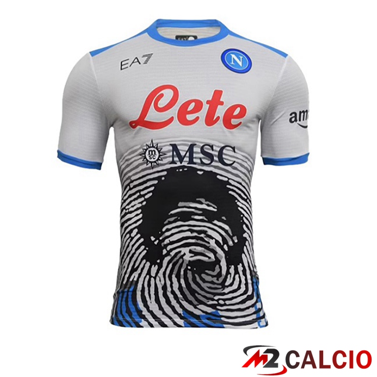 Maglia Calcio SSC Napoli MARADONA Limited Edition Bianco 2021/2022