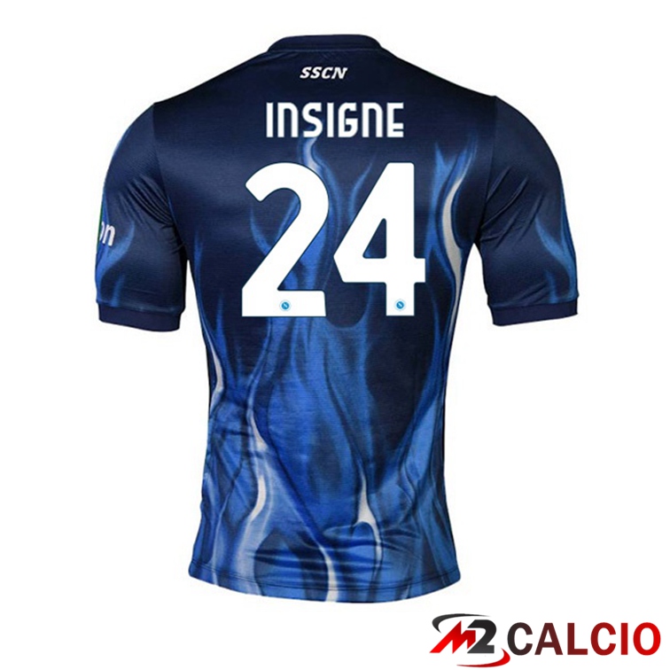 Maglia Calcio SSC Napoli (Insigne 24) Terza Blu 2021/2022