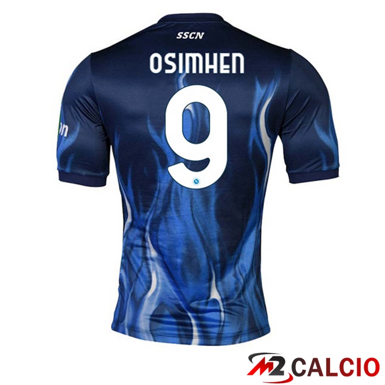 Maglia Calcio SSC Napoli (Osimhen 9) Terza Blu 2021/2022